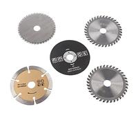 YUMILI 5Pcs 85mm mini hojas de sierra circular de carburo, Diámetro Interno 15mm para Herramienta de Corte 24 Dientes TCT / 36 Dientes de Plástico / 80 Dientes HSS/Hoja de Sierra de Diamante