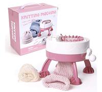 YUMILI 689B-1 - Máquina de tejer de 22 agujas, vertical, con manivela, juguetes educativos, para niños, máquina de tejer de cilindro de plástico para manualidades, bufanda, sombrero, calcetines (hilo