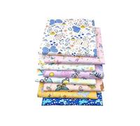 YUMILI 8 piezas de tela de algodón para patchwork, patchwork DIY, telas de algodón, 50 x 50 cm, tela de algodón para manualidades DIY con estampado de flores y mariposas para bordado, artesanía