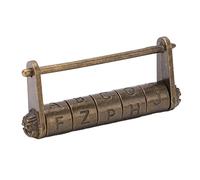 YUMILI Antique Padlock Combination Zinc Alloy Vintage Style English Letters Password Lock for Cabinet Drawer Jewelry Box Gift Box 8 x 4 x 1.5cm
