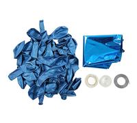 YUMILI Balloon Garland Kit Blue Natural Latex Durable Gorgeous Style Wide Application Party Balloons for Baby Shower Wedding Decorations Birthday Party Decor 60 Latex Balloons 6 Foil