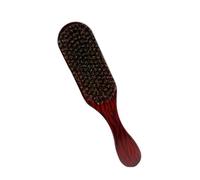 YUMILI Borrador de jabalí Resistente, Pincel de Ola de Ondas de Refuerzo de Eucalipto de Madera, Cepillo de Cerebro Curvado, 24 * 5.7 * 4 Cm, Color Marrón