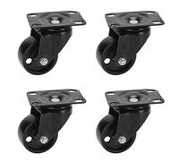 YUMILI Cast Iron Universal Wheel - Double Bearing Swivel Caster for Heavy Duty Load, Warehouse Trolleys, Industrial Wheels for Rough Concrete/Wood Floors Airports Hotels 4Pcs 2in