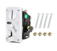 YUMILI Comparative Coin Selector Box Acceptor CPU with LED Light Flip Cover for Game Machines and Amusement Machines Silver or Yellow Color (Silver)