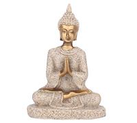 YUMILI Estatua de Buda, Estatua de Buda sentada meditando, figurita Tallada, artesanía para decoración del hogar, Adorno(Un Oro)