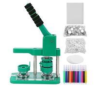 YUMILI Fabricante de insignias, máquinas para hacer insignias infantiles de 32 mm con 500 juegos de materiales para manualidades de insignias de bricolaje, botones e imanes de nevera