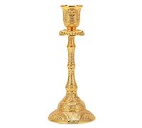 YUMILI Gold Candlestick Holder Single Head Retro European Electroplating Polishing Gold Taper Candle Holders Tall Candle Holder for Wedding Party Decor Metal Material