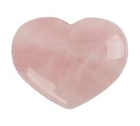 YUMILI Heart Shaped Rose Quartz Crystal Heart Stone Premium Natural Anxiety Relief Healing Energy Meditation Gift for Friends Family Home Decoration Feng Shui Amulet