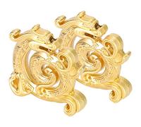 YUMILI Incense Stick Holder Dragon Shaped Alloy Incense Burner Meditation Yoga Decorations for Home Office Study Room 2Pcs Set 3.8 x 3.8 x 1cm (Golden)
