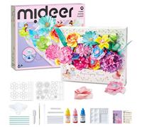 YUMILI Kit de ciencia de flores de papel, flores que cambian de color, kit de arte de pétalos mágicos, kits de manualidades de papel, acuarela, borroso, caja para colorear, ramo