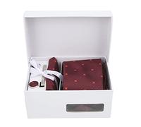 YUMILI Mens Tie Exquisite Soft Business Formal Wear Dress Shirt Tie Decoration Gift Box Set for Weddings Parties Father's Day Gifts Polyester Silk 5 Piece Set (K08)