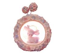 YUMILI Night Light Ornaments Cute Fawn Girls Desktop Decoration for Holiday Birthdays Gifts Home Decoration Pink Resin INS Style Night Light (1098-7A Blue Hydrangea Star Lamp)