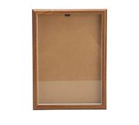 YUMILI Picture Frame with Bracket High Transmittance Glass Simple Photo Frame for Bedroom and Living Room Foam Board Plastic 32.1 x 23.4 x 3cm (Marrón)