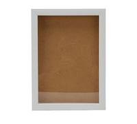 YUMILI Picture Frame with Bracket High Transmittance Glass Simple Photo Frame for Bedroom and Living Room Foam Board Plastic 32.1 x 23.4 x 3cm (Blanca)