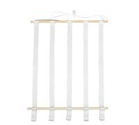 YUMILI Wooden Bow Holder Hair Bow Organizer Premium Oak Polyester Sturdy Durable Simple Style Wall Mounted Display for Baby Headbands Clips Hair Accessories (Type 2)