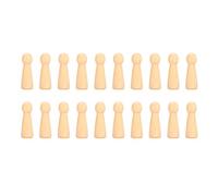 YUMILI Wooden Peg Dolls HandPainting Set DIY Crafts Unfinished Wooden Dolls Creative Art Toy for Kids Adults Home Decor Wedding Party 20pcs 6.5x2.3 cm