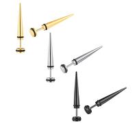 Yumilok 3 pares de pendientes punk para hombres juego de pendientes de acero inoxidable