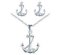 Yumilok collar para mujer pendientes de plata de ley Elegante Sofisticado Adecuado para todos los días y varios eventos
