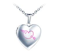 Yumilok-Collares de mujer Colgantes de corazón Colgantes de mujer Puede poner fotos De moda Simple