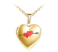 Yumilok-Collares de mujer Una flecha a través del corazón Colgante de corazón para fotos Moda simple para todas las ocasiones