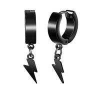 Yumilok Pendientes de Mujer delicadas: Relámpago de Acero Inoxidable del Oído Colgantes Pendientes de los hombres - Adecuado para Discotecas,Hip Hop,punks, cumpleaños Navidad