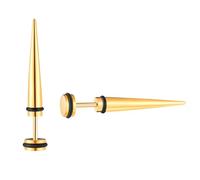 Yumilok Pendientes masculinos punk pendientes de acero inoxidable pendientes de anillo femenino Spike Helix pendientes de oro