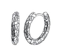 Yumilok Pendientes moda para hombre mujer: Pendientes de acero inoxidable con aro y motivos florales para todo el año - Perfectos para fiestas punky, hip hop, rock y bares