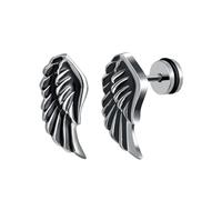 Yumilok Pendientes Moderno de Mujer: Pendientes de Plumas de Acero Inoxidable Pendientes de Los hombres - Adecuado para el Rock,Hip-Hop,Punk,Fiesta de Cumpleaños y Navidad Desgaste