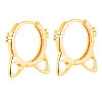 Yumilok Pendientes para mujer chica de S925 plata esterlina lindo gato en forma de oreja Pendientes hipoalergénico Adecuado para Navidad Fiesta Regalo para novia amante(tamaño pequeño)