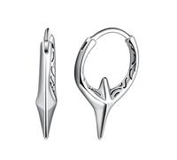 Yumilok Pendientes personalizados para mujer: Pendientes aro en forma de asterisco cruzado de acero inoxidable para todo el año - perfectos para fiestas hip hop,rock y bares,Navidad y cumpleaños