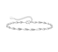 Yumioxa Otra pulsera de cadena de plata para mujer, delicada cadena 2025, pulsera de abalorios, cumpleaños, Acción de Gracias, Navidad, verano, 925, 18cm, Acero inoxidable, NO