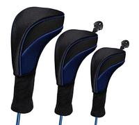 Yumira - Juego de 3 fundas protectoras para cabezas de golf (cuello largo, para golf, para el número 1, 3, 5)