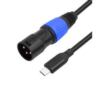 Yumiwoow Cable USB C a XLR, adaptador convertidor XLR macho a USB C de 3.3 pies, cable estéreo de salida USB tipo C a XLR macho para amplificador, altavoz, consola mezcladora, etc
