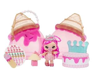 Yummiland Beauty Bag Playset + Lip Gloss Doll - Ice Cream Bag - Includes Bianca Bubblegum Exclusiva, Esmalte + Pegatinas de Uñas, Manicura, Juego de Muñecas, Juego de Cosmética, para Niños 4+ Años