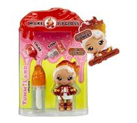 Yummiland Lip Gloss Doll - Amber Cinnamon - Incluye Kit de Brillo de Labios DIY, para Niños y Niñas Mayores de 4 Años