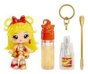 Yummiland x Licensed Sweets Lip Gloss Doll: Haribo Goldbears - Sweetie Goldbears - Incluye 1 Muñeca, Brillo de Labios DIY + Llavero Extraíble, Juego de Cosméticos, Coleccionable, para Niños 4+ Años