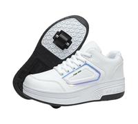 Yummsion Zapatos con Dos Ruedas,Zapatillas con Ruedas Adultos,Zapatos con Ruedas NiñOs,Ruedas Desmontables,Adecuado para Senderismo,Patinaje,Deportes Al Aire Libre,Etc