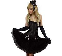 Yummy Bee Falda Larga Negra Acampanada Encaje Retro Rockabilly Años 50 Burlesque Patinadora Talla Grande 34-58 (38)