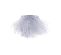 Yummy Bee Falda Tutú Vestido Fantasía Estilo Despedida de Soltera Burlesque Disfraz Talla Grande 34-56 (Blanco, 48)