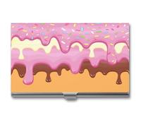 Yummy Donuts - Tarjetero para tarjetas de visita, delgado y profesional, organizador ideal para tarjetas de visita y soporte para tarjetas de regalo para hombres y mujeres, Estilo-27-2, Talla única,