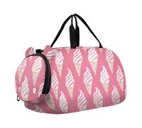 Yummy Ice Cream Peach - Bolsa de gimnasio pequeña con compartimento para zapatos, gran capacidad, bolsa de fin de semana para niños y niñas