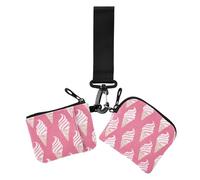 Yummy Ice Cream Peach - Carteras de tarjetas para mujer, delgadas, desmontables, con bolsillo con cierre, 2 paquetes, delicioso helado melocotón, 1 talla, Casual, delicioso helado melocotón, 1 talla