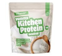 Yummy Kitchen - Proteína para Cocinar y Hornear - 1000 g de Proteína en Polvo - 82% Proteína, Estable al Calor, con Lactasa, Low Carb, Low Sugar, Sabor Neutro, Sin Gluten y Sin Aromas Artificiales
