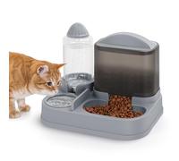 Yummy Sam Comedero automático para gatos y dispensador de agua, 2 en 1 de gran capacidad, gravedad para mascotas pequeñas, 2.5 L, comedero para mascotas pequeñas y medianas, perro, gatito, conejo