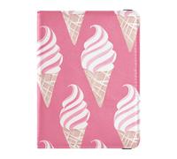 Yummy - Soporte para pasaporte familiar de piel de melocotón helado para viajes, organizador de documentos de viaje, cartera para pasaporte, para hombres, ligero, Yummy Ice Cream Melocotón, 1 size