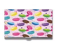 Yummy - Tarjetero para tarjetas de visita, diseño de donas de dibujos animados, estuche profesional delgado, organizador de tarjetas de visita ideal y soporte para tarjetas de regalo para hombres y