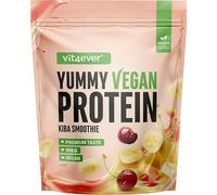 Yummy Vegan Protein Kiba Smoothie - Batido proteico vegetal con 24,3 g de proteína por porción a partir de aislado de haba (fava) con BCAA y aminoácidos - 908 g