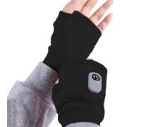 Yumneo Guantes de trabajo con calefacción, guantes calefactables recargables sin dedos, guantes de equitación con calefacción ajustable de Touchscreen 3 velocidades, guantes de medio dedo, guantes de