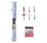 Yumneo Lima de uñas eléctrica, lima de pulido de uñas de 3 velocidades, taladro portátil de uñas, removedor de callos para uñas gruesas de los pies, mujeres, hombres, principiantes, salón, hogar