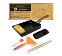 YumOmNom Tamagoyaki Pan - Utensilios de cocina japoneses antiadherentes para huevos, sartén rectangular para tortillas y rollos - Accesorios de cocina (sin tapa)